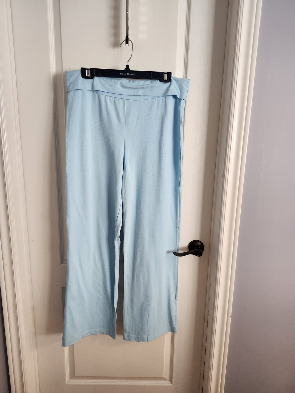 Light Blue Wide-Leg Women's Pants